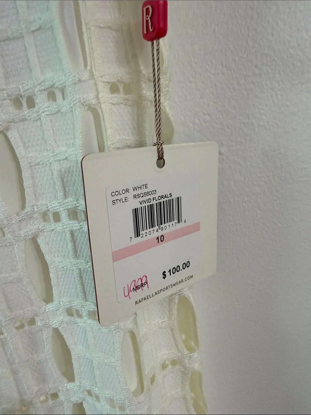 Rafaella Cream Eyelet A-Line Mini Dress NWT - Picture 3 of 4